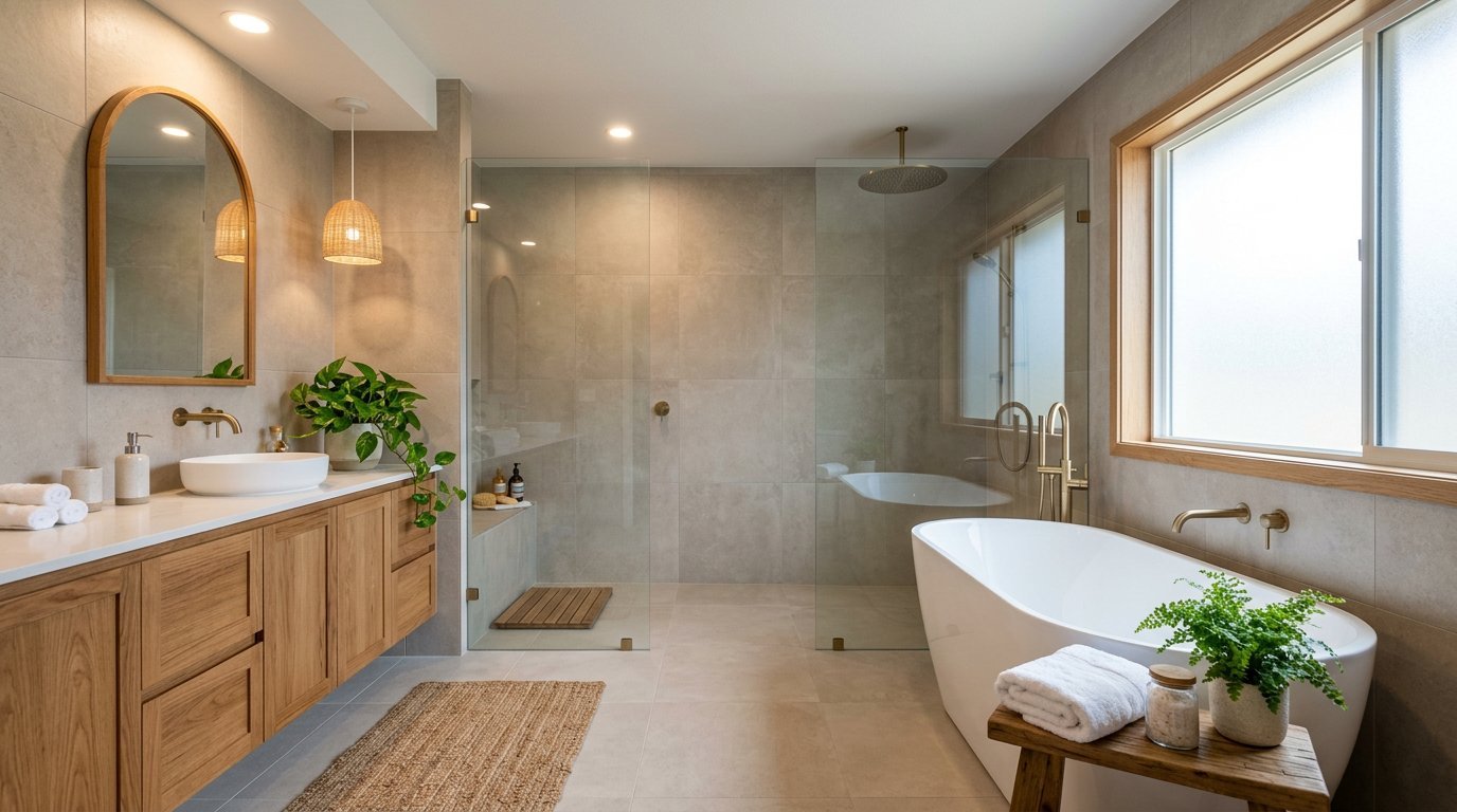 Spa-like bathroom remodel